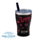 Θερμός ποτήρι με ανοξείδωτο καλαμάκι "We Care", Love 400ml