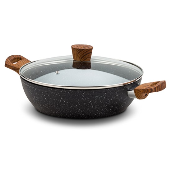 Ημίχυτρα "Nature" με αντικολλητική επίστρωση stone 28cm Ημίχυτρα "Nature" με αντικολλητική επίστρωση stone 28cm