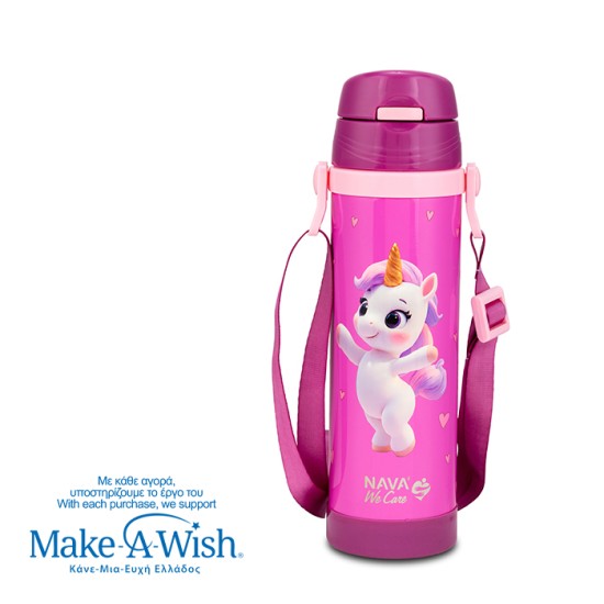 Παγούρι θερμός ανοξείδωτο "We Care", Pink Unicorn 500ml
