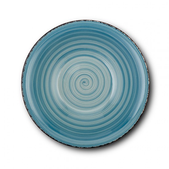 Πιάτο σούπας stoneware "Lines Faded Blue" 22cm