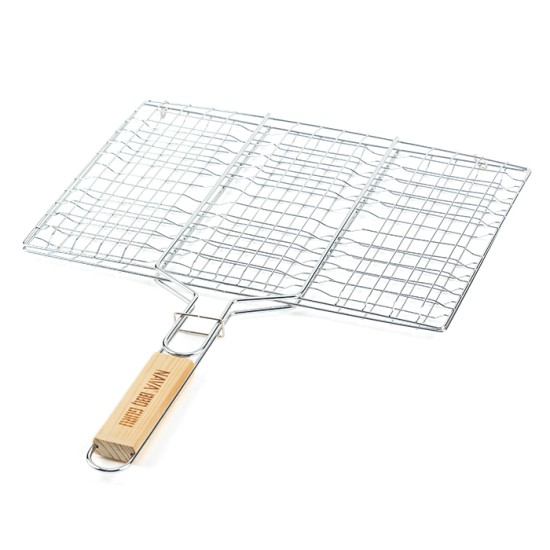 Σχάρα ψησίματος διπλή "BBQ Guru" μεταλλική 35x25cm Σχάρα ψησίματος διπλή "BBQ Guru" μεταλλική 35x25cm