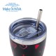 Θερμός ποτήρι με ανοξείδωτο καλαμάκι "We Care", Love 400ml