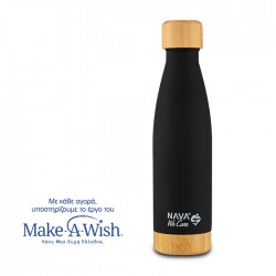 Θερμός μπουκάλι ανοξείδωτο bamboo "We Care" μαύρο 500ml Θερμός μπουκάλι ανοξείδωτο bamboo "We Care" μαύρο 500ml
