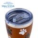 Θερμός ποτήρι με ανοξείδωτο καλαμάκι "We Care", Paw Prints 400ml Θερμός ποτήρι με ανοξείδωτο καλαμάκι "We Care", Paw Prints 400ml
