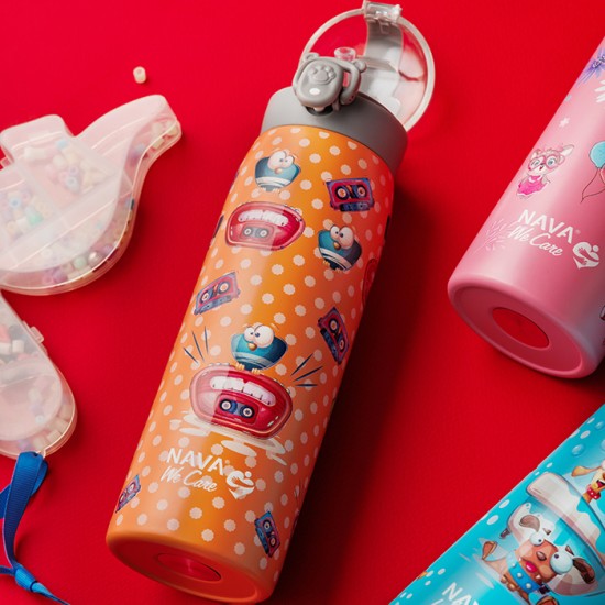 Θερμός μπουκάλι ανοξείδωτο "We Care", Radio Cassette 500ml Θερμός μπουκάλι ανοξείδωτο "We Care", Radio Cassette 500ml