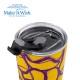 Θερμός ποτήρι με ανοξείδωτο καλαμάκι "We Care", Yellow Print 350ml Θερμός ποτήρι με ανοξείδωτο καλαμάκι "We Care", Yellow Print 350ml