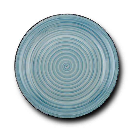 Πιάτο ρηχό stoneware "Lines Faded Blue" 27cm Πιάτο ρηχό stoneware "Lines Faded Blue" 27cm