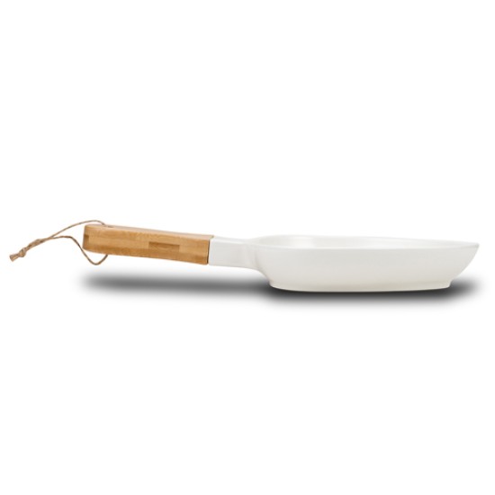 Πιατέλα "Terrestrial" πορσελάνινη με χερούλι από ξύλο bamboo 32cm Πιατέλα "Terrestrial" πορσελάνινη με χερούλι από ξύλο bamboo 32cm