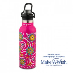 Θερμός μπουκάλι ανοξείδωτο "We Care", magenta 500ml
