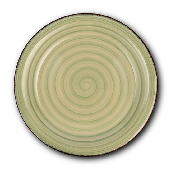Πιάτο ρηχό stoneware "Lines Oil green" 27cm Πιάτο ρηχό stoneware "Lines Oil green" 27cm