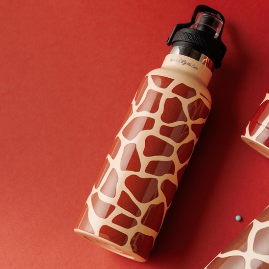 Θερμός μπουκάλι ανοξείδωτο "We Care", Giraffe Print 500ml Θερμός μπουκάλι ανοξείδωτο "We Care", Giraffe Print 500ml