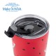 Θερμός ποτήρι με ανοξείδωτο καλαμάκι "We Care", Watermelon 350ml