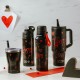 Θερμός ποτήρι με ανοξείδωτο καλαμάκι "We Care", Love 400ml
