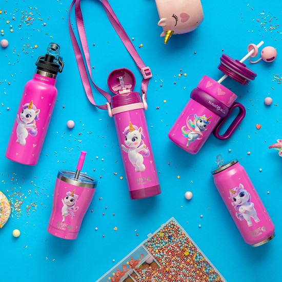Θερμός μπουκάλι ανοξείδωτο "We Care", Pink Unicorn 500ml Θερμός μπουκάλι ανοξείδωτο "We Care", Pink Unicorn 500ml