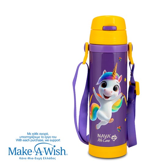 Παγούρι θερμός ανοξείδωτο "We Care", Purple Unicorn 500ml