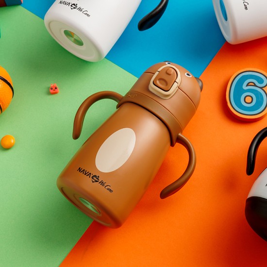 Θερμός μπουκάλι ανοξείδωτο "We Care", Brown Bear 300ml Θερμός μπουκάλι ανοξείδωτο "We Care", Brown Bear 300ml