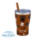Θερμός ποτήρι με ανοξείδωτο καλαμάκι "We Care", Paw Prints 400ml Θερμός ποτήρι με ανοξείδωτο καλαμάκι "We Care", Paw Prints 400ml