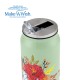 Θερμός ποτήρι με καλαμάκι από σιλικόνη "We Care", Green Floral 500ml Θερμός ποτήρι με καλαμάκι από σιλικόνη "We Care", Green Floral 500ml