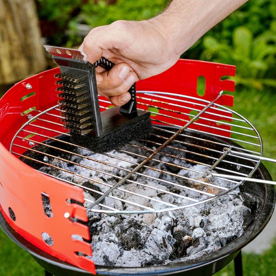 Ανοξείδωτη βούρτσα καθαρισμού ψησταριάς "BBQ Guru" με σφουγγάρι και ξύστρα 12.5cm Ανοξείδωτη βούρτσα καθαρισμού ψησταριάς "BBQ Guru" με σφουγγάρι και ξύστρα 12.5cm