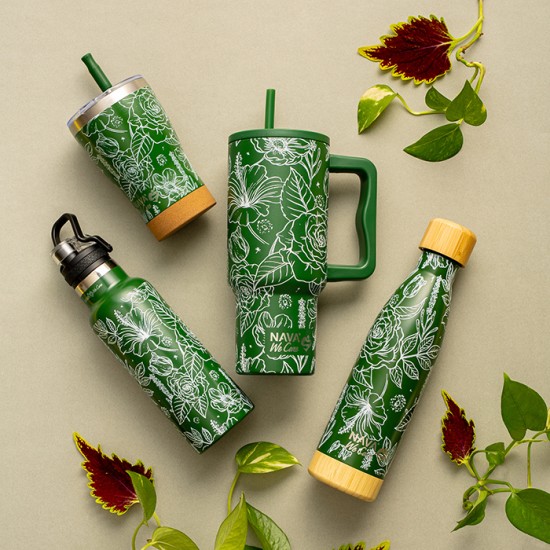 Θερμός μπουκάλι ανοξείδωτο "We Care", Sketch Floral 500ml