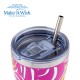 Θερμός ποτήρι με ανοξείδωτο καλαμάκι "We Care", Magenta Floral 400ml Θερμός ποτήρι με ανοξείδωτο καλαμάκι "We Care", Magenta Floral 400ml