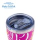 Θερμός ποτήρι με ανοξείδωτο καλαμάκι "We Care", Magenta Floral 400ml Θερμός ποτήρι με ανοξείδωτο καλαμάκι "We Care", Magenta Floral 400ml
