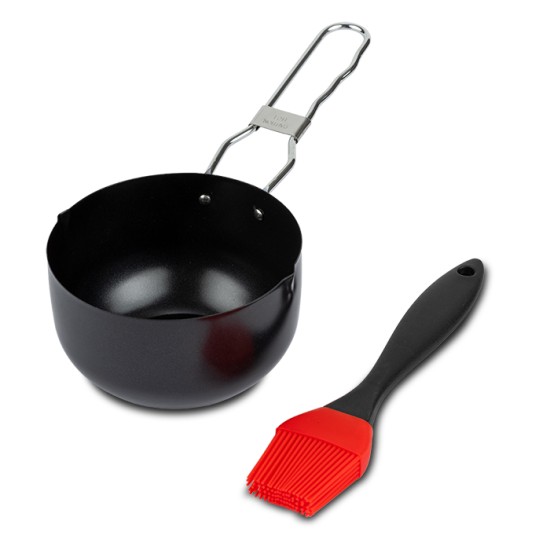 Δοχείο λαδολέμονου με πινέλο σιλικόνης "BBQ Guru" 11.5cm