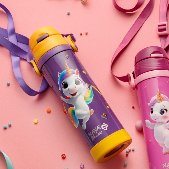 Παγούρι θερμός ανοξείδωτο "We Care", Purple Unicorn 500ml Παγούρι θερμός ανοξείδωτο "We Care", Purple Unicorn 500ml