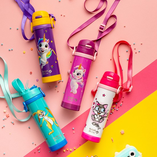 Παγούρι θερμός ανοξείδωτο "We Care", Purple Unicorn 500ml