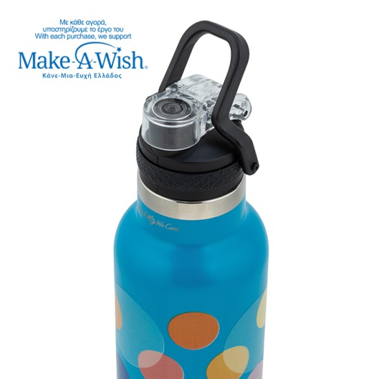 Θερμός μπουκάλι ανοξείδωτο "We Care", Color Dots 500ml