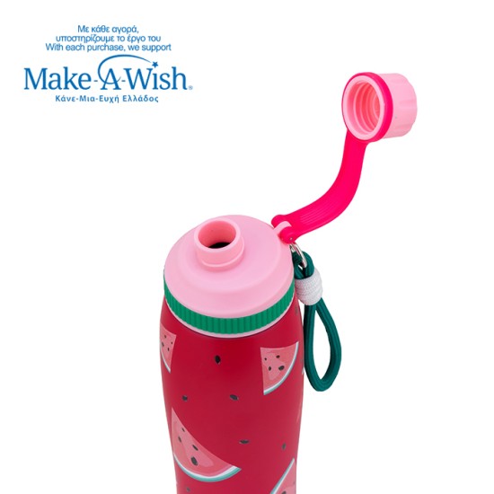 Θερμός μπουκάλι ανοξείδωτο με στόμιο "We Care", Watermelon 650ml Θερμός μπουκάλι ανοξείδωτο με στόμιο "We Care", Watermelon 650ml