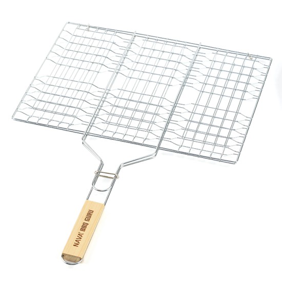 Σχάρα ψησίματος διπλή "BBQ Guru" μεταλλική 40x30cm Σχάρα ψησίματος διπλή "BBQ Guru" μεταλλική 40x30cm