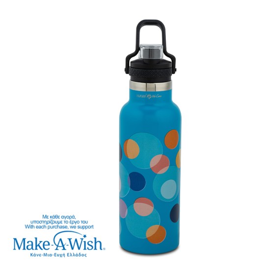 Θερμός μπουκάλι ανοξείδωτο "We Care", Color Dots 500ml