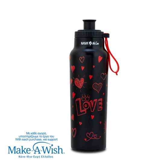 Θερμός μπουκάλι ανοξείδωτο με στόμιο "We Care", Love 500ml Θερμός μπουκάλι ανοξείδωτο με στόμιο "We Care", Love 500ml