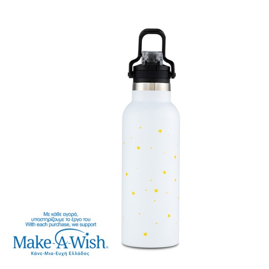 Θερμός μπουκάλι ανοξείδωτο "We Care", White Unicorn 500ml