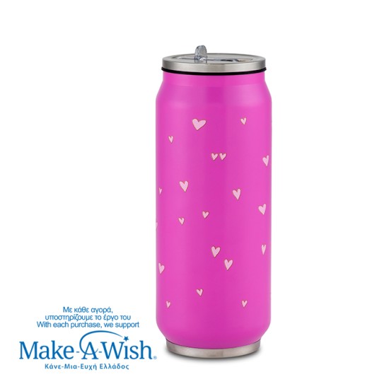 Θερμός ποτήρι με καλαμάκι από σιλικόνη "We Care", Pink Unicorn 500ml Θερμός ποτήρι με καλαμάκι από σιλικόνη "We Care", Pink Unicorn 500ml