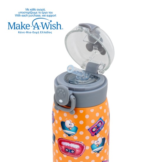 Θερμός μπουκάλι ανοξείδωτο "We Care", Radio Cassette 500ml Θερμός μπουκάλι ανοξείδωτο "We Care", Radio Cassette 500ml