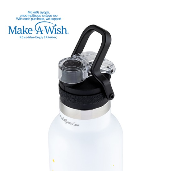 Θερμός μπουκάλι ανοξείδωτο "We Care", White Unicorn 500ml