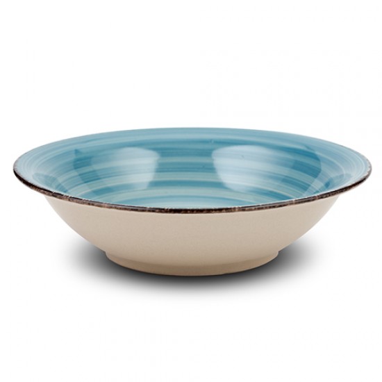 Πιάτο σούπας stoneware "Lines Faded Blue" 22cm