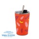 Θερμός ποτήρι με ανοξείδωτο καλαμάκι "We Care", Palm Banana 350ml Θερμός ποτήρι με ανοξείδωτο καλαμάκι "We Care", Palm Banana 350ml