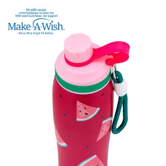 Θερμός μπουκάλι ανοξείδωτο με στόμιο "We Care", Watermelon 650ml Θερμός μπουκάλι ανοξείδωτο με στόμιο "We Care", Watermelon 650ml