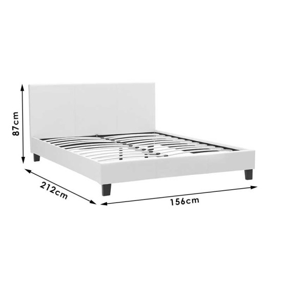 Κρεβάτι Nevil pakoworld 150x200 PU χρώμα μαύρο ματ Κρεβάτι Nevil pakoworld 150x200 PU χρώμα μαύρο ματ