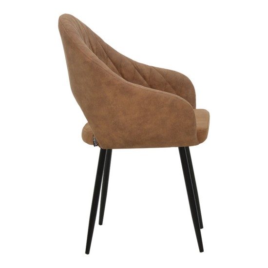 Πολυθρόνα Macie pakoworld καφέ antique PU-μαύρο 58x50x85εκ Πολυθρόνα Macie pakoworld καφέ antique PU-μαύρο 58x50x85εκ
