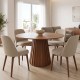 Τραπέζι Franzel pakoworld mdf καρυδί Φ120x75εκ Τραπέζι Franzel pakoworld mdf καρυδί Φ120x75εκ