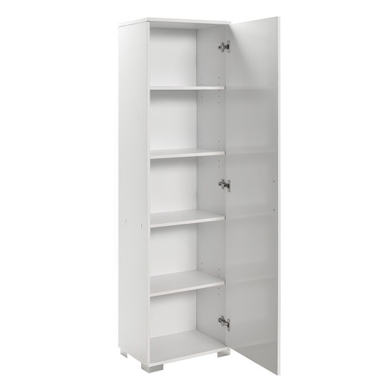 Ντουλάπι-στήλη Chad1 pakoworld λευκό gloss 45x32x169εκ Ντουλάπι-στήλη Chad1 pakoworld λευκό gloss 45x32x169εκ