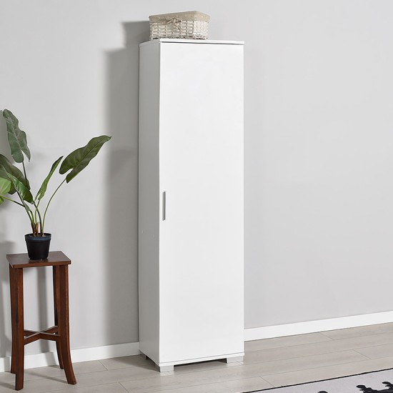 Ντουλάπι-στήλη Chad1 pakoworld λευκό gloss 45x32x169εκ Ντουλάπι-στήλη Chad1 pakoworld λευκό gloss 45x32x169εκ