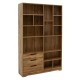 Βιβλιοθήκη Lucinda pakoworld oak 120x29.8x180.5εκ Βιβλιοθήκη Lucinda pakoworld oak 120x29.8x180.5εκ