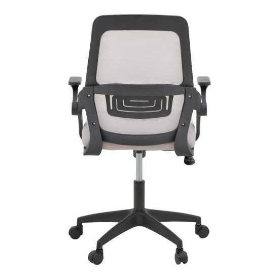 Καρέκλα γραφείου Reji pakoworld mesh ύφασμα γκρι-μπεζ με μαύρο σκελετό 58x60x89-99εκ Καρέκλα γραφείου Reji pakoworld mesh ύφασμα γκρι-μπεζ με μαύρο σκελετό 58x60x89-99εκ