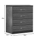 Συρταριέρα Killian pakoworld με 4 συρτάρια wenge 80x40x80εκ