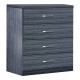 Συρταριέρα Killian pakoworld με 4 συρτάρια wenge 80x40x80εκ